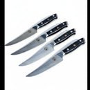 DDR BBQ Supply Spaceman Knives Interstellar Series set of four steak knives with Damascus blades and patterned handles