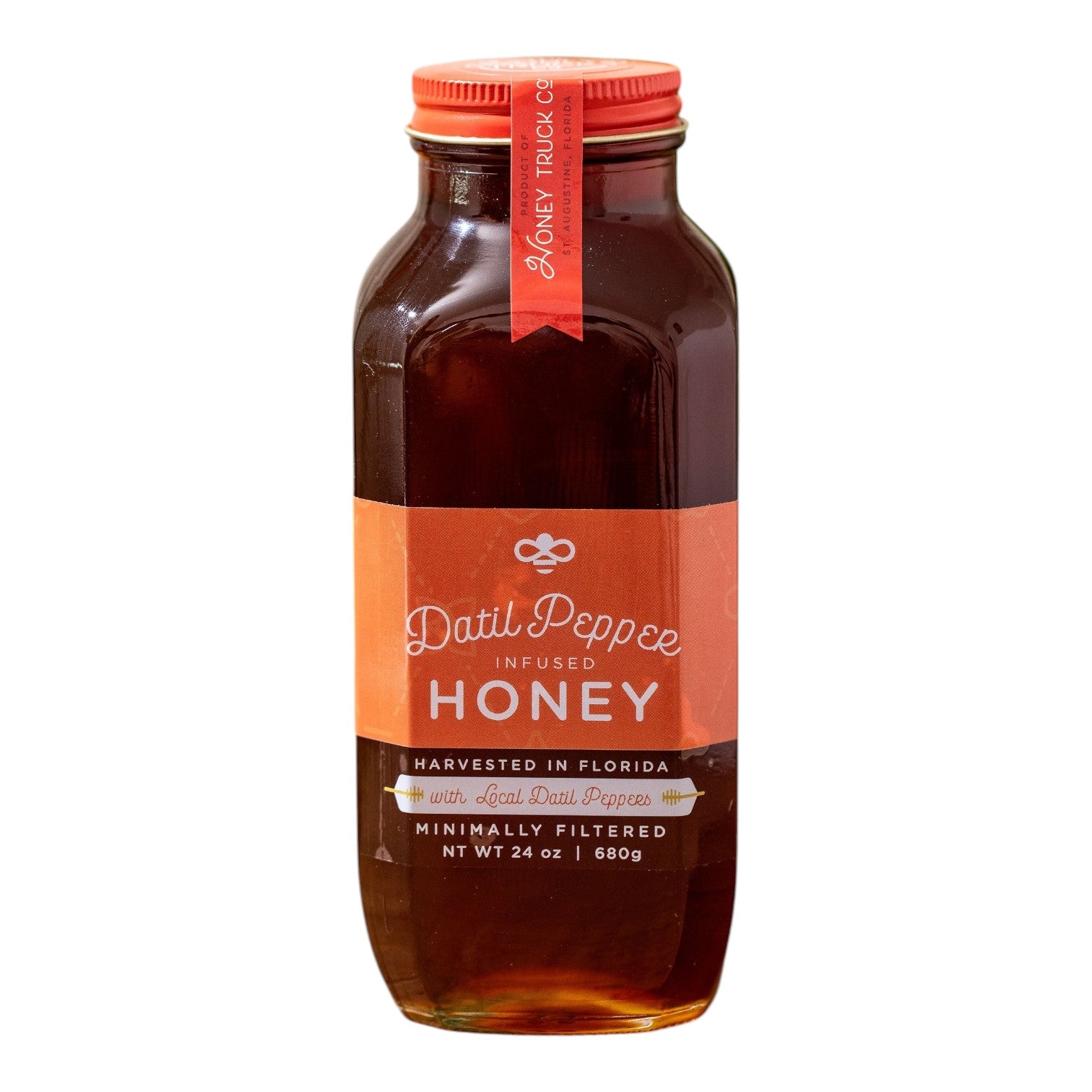 Sweet Heat with Honey Truck Co Raw Datil Pepper Honey