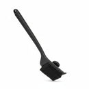 DDR BBQ Supply black scouring brush with a long heat-resistant handle and hanging loop for griddle cleaning.