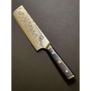 DDR BBQ Supply Spaceman Knives Interstellar Nakiri with blue honeycomb resin handle and 67-layer Damascus steel blade