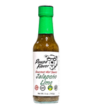 DDR BBQ Supply Pawpa Flavor Jalapeno Lime hot sauce in a glass bottle with a green cap and bear logo label.