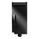 DDR BBQ Supply Napoleon Rogue PRO-S matte black under-grill storage cart with a top drawer and locking caster wheels.