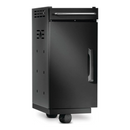 DDR BBQ Supply Napoleon Rogue PRO-S matte black storage cart with a top drawer and locking caster wheels.