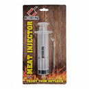 DDR BBQ Supply Butcher BBQ Budget Meat Injector in retail packaging for injecting flavor into turkey and brisket.