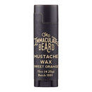 DDR BBQ Supply Immaculate Beard heavy-duty mustache wax in a black twist-up tube with sweet orange scent