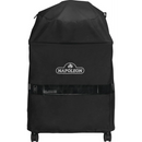 DDR BBQ Supply black Napoleon Apollo 18 smoker grill cover with UV-resistant fabric and integrated air vents.