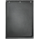 DDR BBQ Supply Napoleon reversible cast iron griddle with a smooth black porcelain-coated surface and grease holes.