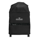 DDR BBQ Supply black Napoleon 22-inch charcoal grill cover with air vents and logo for weather protection