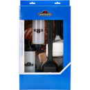 DDR BBQ Supply Napoleon 4-piece griddle cleaning kit featuring a scraper, scouring brush, and two squeeze bottles.