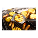 DDR BBQ Supply Napoleon PRO Series stainless steel spatula lifting a grilled pineapple ring over a hot grill