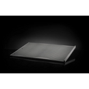 DDR BBQ Supply Napoleon reversible cast iron griddle with a ridged surface for grilling on a black background.