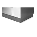DDR BBQ Supply skirt kit panels installed on a Napoleon Prestige PRO 665 grill for a built-in kitchen appearance