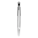 DDR BBQ Supply Napoleon PRO Series stainless steel grill tongs with grooved ends and a locking hanging loop.