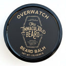 DDR BBQ Supply Immaculate Beard Overwatch beard balm in a black tin with gold typography for men's grooming