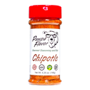 DDR BBQ Supply Pawpa Flavor Chipotle seasoning and rub in a clear bottle with a red cap and bear logo label.