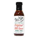 DDR BBQ Supply Pawpa Flavor Original BBQ Sauce in a glass bottle with a bear logo label for grilling and marinating.