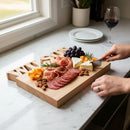 DDR BBQ Supply small personalized hardwood cutting board with the name WILSON carved in wood letters.