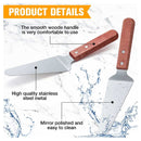 DDR BBQ Supply stainless steel pizza and pie server with wood handle