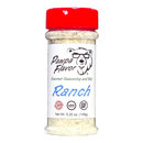 A 5.25 oz (149g) bottle of Pawpa Flavor Ranch No Sugar Seasoning & Rub from Pawpa Flavor LLC, with a red cap and a bear logo wearing sunglasses on the label, which highlights that it’s gluten-free, low sodium, and contains no sugar.