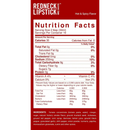 DDR BBQ Supply Redneck Lipstick Hot & Spicy BBQ sauce nutrition facts label showing ingredients and serving size