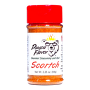 DDR BBQ Supply Pawpa Flavor Scortch extremely spicy seasoning and rub in a clear jar with a red lid