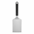DDR BBQ Supply Napoleon stainless steel griddle burger spatula with a wide beveled blade and ergonomic black handle.