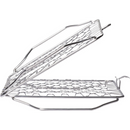 DDR BBQ Supply stainless steel flexible grill basket with hinged panels for delicate foods like fish and vegetables