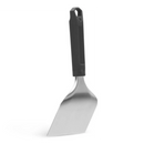 DDR BBQ Supply Napoleon griddle scraper with a 30-degree angled stainless steel blade and heat-resistant black handle.