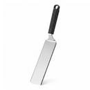 DDR BBQ Supply Napoleon stainless steel griddle spatula with a 3-sided beveled edge and heat-resistant ergonomic handle.
