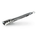 DDR BBQ Supply Napoleon 15-inch stainless steel grilling tongs with an easy-lock slide mechanism and scalloped tips.