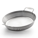 DDR BBQ Supply Napoleon stainless steel perforated grilling wok with integrated handles for vegetables and small foods