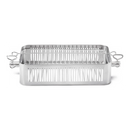 DDR BBQ Supply stainless steel rotisserie basket for grilling wings and vegetables with adjustable four-level design