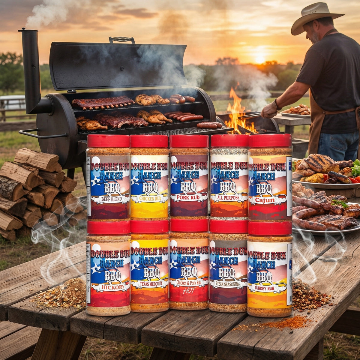 BBQ Rub Gift Set 10-Pack for Grillers and BBQ Lovers