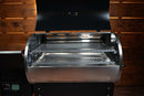 Recteq Deck Boss 590 with a Pimp My Grill® Gen2 Slide-Out Rack System featuring two tiers.