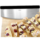 Multi-Use Stainless Steel Pizza Cutter with Curved Blade and Soft Grip – Available at DDR BBQ Supply