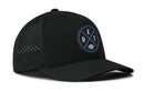 Check out the Haka Hat Detroit Football Performance 5-Panel Hat in Black DET X Flexfit Snapback—this water-repellent hat features mesh side panels, a circular DET logo with crossed lines and a small football on the front, and a Flexfit sweatband for enhanced comfort.