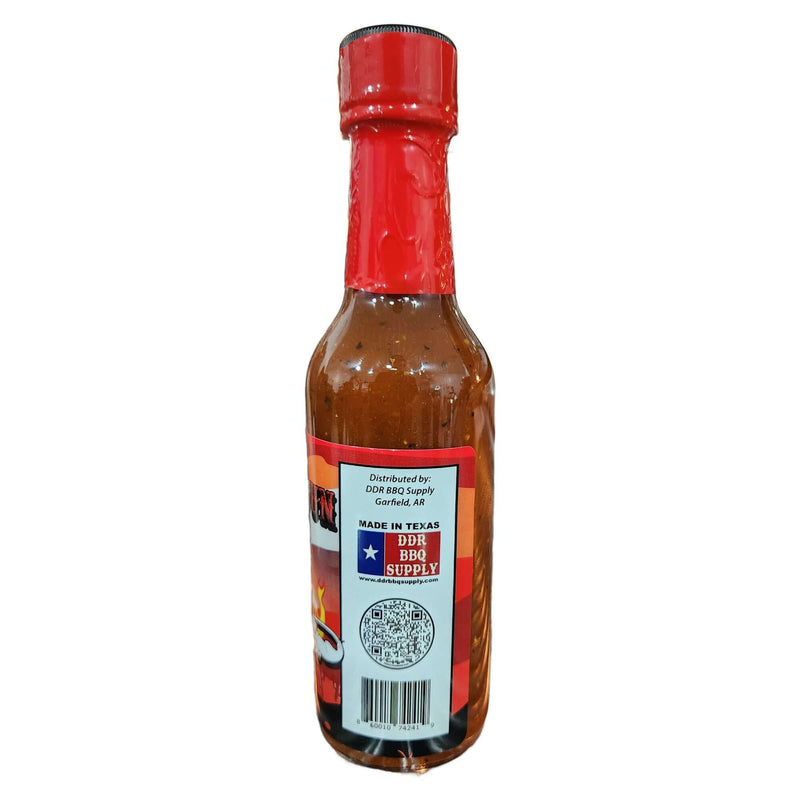 Bottle of Double Doo Ranch BBQ Binder Sauce on a white background side of label