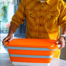 Drip EZ Prep Tub Collapsible – BBQ Marinating & Prep Tub with Cutting Board large and easy to use