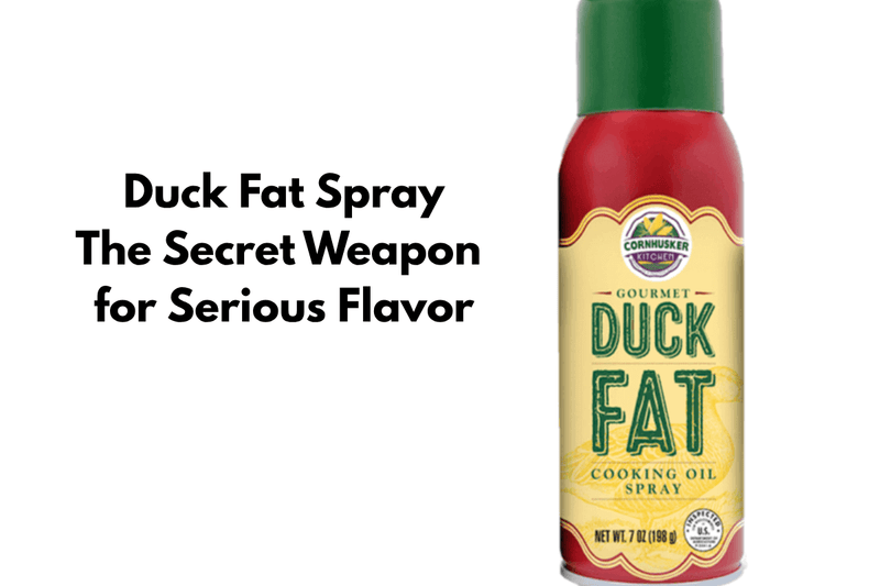 Duck Fat spray bottle with label on a white background. Shop duck fat spray at DDR BBQ Supply for rich flavor, high smoke point, and perfect searing results on grill or cast iron.
