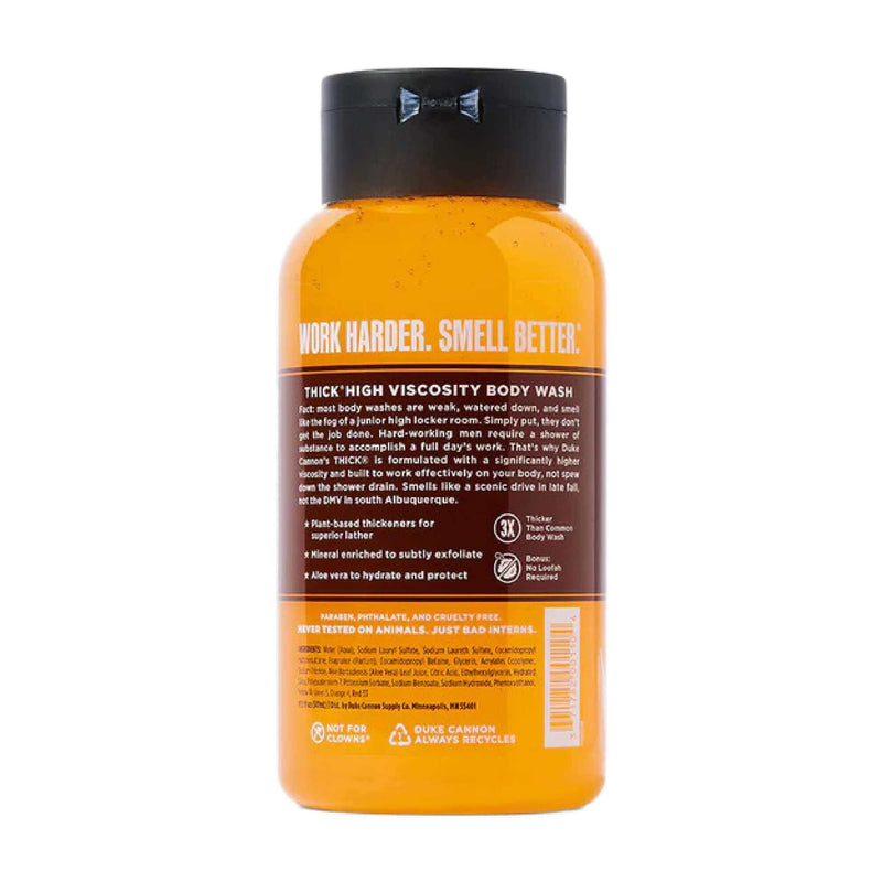 duke cannon thick sawtooth body wash with alpine air and cedarwood scent in 17.5 oz bottle