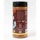 A jar of Chiles & Smoke Sedona Sand Fiesta Seasoning, an all-purpose grilling seasoning from Chiles and Smoke, with product information, usage suggestions, and nutrition facts displayed on the label. This sugar-free BBQ rub pairs perfectly with steak, chicken, pork, and tacos. The label features text and a small cactus graphic.