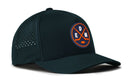Introducing the Haka Hat Edmonton Hockey Performance 5-Panel Hat | EDM X Flexfit Snapback—a sleek black snapback crafted for both style and comfort. Designed with perforated side panels for enhanced breathability, this performance hat features a circular front logo displaying two crossed hockey sticks and the letters E, M, and D. Perfect as an Edmonton hockey hat, it’s an ideal choice for fans looking for premium headwear from Haka Hat.