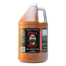 A 1 gallon (128oz) jug of Elijah's Xtreme Xtreme Regret Hot Sauce from Elijah's Xtreme, featuring a skull graphic and bold red and black label with Scorpion and Carolina Reaper pepper details for an extremely hot sauce experience.