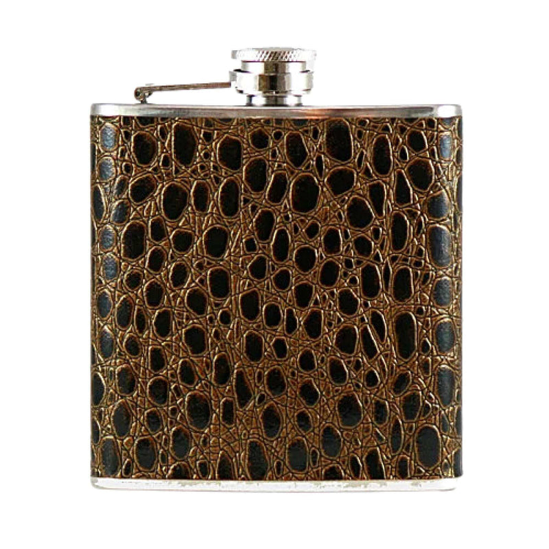 Faux Crocodile Flask 6 oz