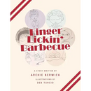 Book cover for Finger Lickin' Barbecue - Paperback by Books by splitShops, a children’s book featuring playful illustrations of people practicing table etiquette and enjoying barbecue scenes in pastel circles, set behind bold red title text.