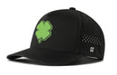 Celebrate in style with the Haka Hat Four Leaf Clover Performance 5-Panel Hat. This St. Patrick’s Day Flexfit Snapback by Haka Hat features a bold green four-leaf clover embroidered on the front of its black design, plus small perforated holes on the side panel for added breathability—making it the perfect accessory to add festive flair to your look.