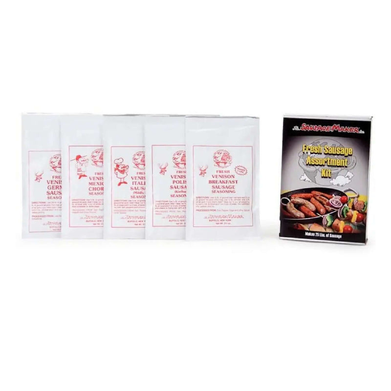 Fresh 5 Flavor Sausage Assortment Kit Makes 25 lbs.