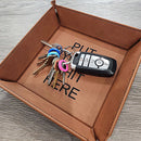 Put Your Sh*t Here Leatherette Tray humorous and functional organizer available in 9x9 and 6x6 sizes in many colors at DDR BBQ Supply
