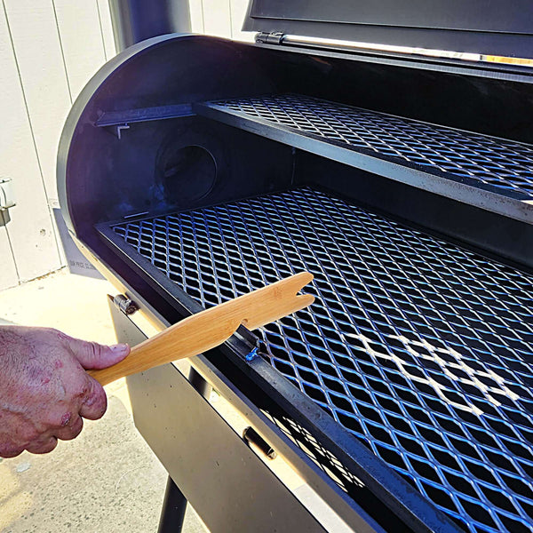 14" Bamboo Grill Rack Assistant – eco-friendly tool for safely moving hot grill and oven racks at DDR BBQ Supply