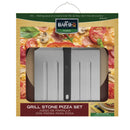 Mr. Bar B Que Item No. 06187Y Grill Stone Pizza Set – 15" ceramic pizza stone and peel for crispy homemade pizza at DDR BBQ Supply